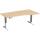 Elektro-Hubtisch Elevate Plus, rechts höhenverstellbar, (H x B x T) 630-1280 x 1000 x 1800 mm, buche/weiß