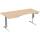 Elektro-Hubtisch Elevate Plus, links höhenverstellbar, (H x B x T) 630-1280 x 1000 x 1800 mm, buche/weiß