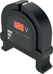 Batterietester, digitale Anzeige, Messgerät für Akkus, Batterien und Knopfzellen, sekundenschnelle Ermittlung, 6 verschiedene Akkutypen, Batterietypen