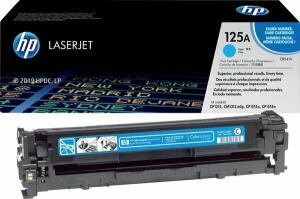 Toner Cartridge 125A, für HP Drucker, ca. 1.400 Seiten, cyan