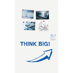 Whiteboard, WALL UP hoch, 200 x 119,5 cm, emailliert, magnethaftend, ohne Rahmen