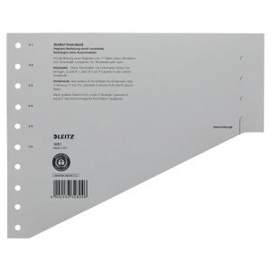 Staffel-Trennblätter, DIN A4 Überbreite, grau, Kraftkarton 200g/qm, 100 Stück, 205 x 240 mm