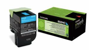 Rückgabe-Druckkassette 80C2HC0, für Lexmark Drucker, ca. 3.000 Seiten, cyan