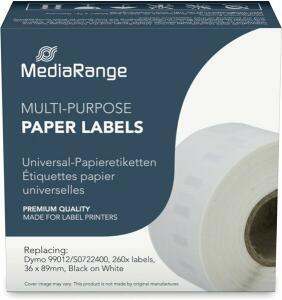 Etiketten zu Dymo 99012/S0722400, 260 Etiketten, 36 x 89 mm
