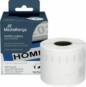 Etiketten kompatibel zu Dymo 99014/S0722430, 220 Etiketten, 101 x 54 mm (H x B), schwarz auf weiß