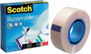 Klebefilm Scotch 811, 19 mm x 33 m, removable Tape, unsichtbar, wiederablösbar