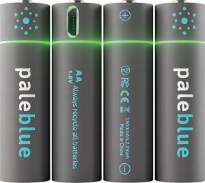 Akku AA, 2550 mWh 1,5 Volt, 1700 mAh wiederaufladbare Lithium 4 Stk