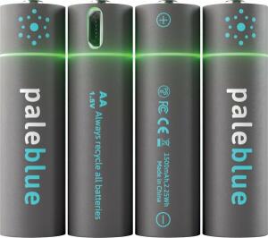 Akku AA, 2550 mWh, 1,5 Volt, 1700 mAh, wiederaufladbare Lithium Ionen Batterien, inklusive Reiseetui, 4 Stück