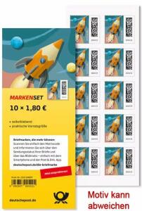 Briefmarke 1,80 ? auf Bogen, selbstklebend, wechselndes Motiv, 10er Packung, vom Umtausch ausgeschlossen