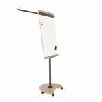 Mobiler Flipchart, Rundfuß, Holzoptik,...