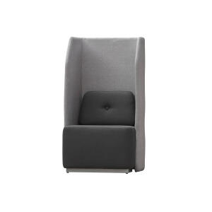 Loungemöbel Be-Soft, Einzelsitz, Sichtschutz, schwarz