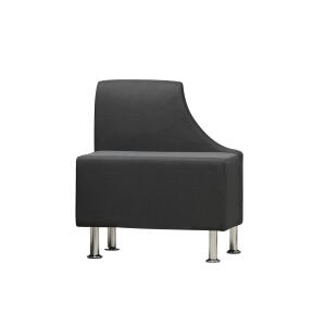 Loungemöbel Be-Soft, Sessel links, schwarz
