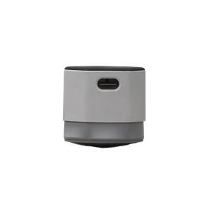 Loungemöbel Be-Soft, Hocker, abgerundeter Sockel, grau/schwarz