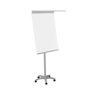 Flipchart Economy, Sternfuß, feststellbare Rollen, magnethaftend, kunststoffbeschichtet, weiß