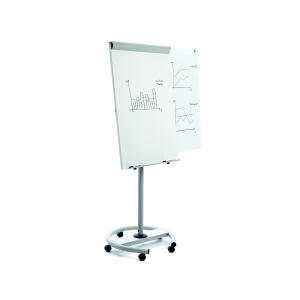 Flipchart, Rundfuß, wandelbar, Tafel magnethafend, weiß