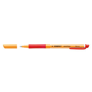 Feinschreiber pointVisco, mit weicher Griffzone, Clip, rot