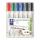Whiteboardmarker-Set, Strichstärke: 2 mm, Rundspitze, 6er Etui sortiert (2x schwarz, 2x blau, rot, grün)