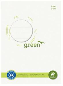 Green Heftschoner, DIN A5, Recycling Papier 150g/qm, weiß