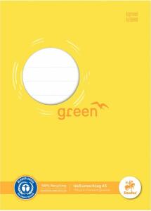 Green Heftschoner, DIN A5, Recycling Papier 150g/qm, gelb