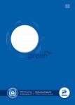 Green Heftschoner, DIN A4, Recycling Papier 150g/qm, blau