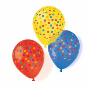 amscan Luftballons Konfetti mehrfarbig Ø27,5cm 6 Stück
