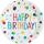 amscan Pappteller Confetti Happy Birthday Ø23cm 8 Stück
