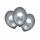 amscan Luftballons Satin Luxe platin Ø27,5cm 6 Stück
