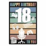 Kurt Eulzer Geburtstagskarte Happy Birthday 18 to you