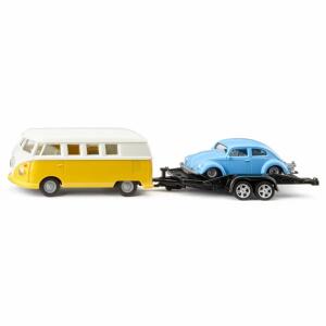 siku VW T1 1:50 mit Anhänger und VW Käfer