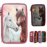 DEPESCHE Miss Melody Federtasche LED Pferde mit...