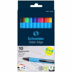 Schneider Kugelschreiber Slider Edge XB Promotion 10 Farben 6 + 4 Stück