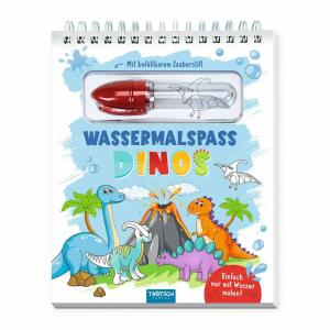 TRÖTSCH Wassermalspass DINOS Ausmalblock mit befüllbarem Zauberstift