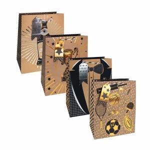 TRÖTSCH Geschenktasche Herren groß Kraftpapier 4fach sortiert