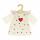 Puppen-Kordkleid Herz-Konfetti mit T-Shirt beige Größe 28-35cm