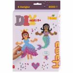 Hama Bügelperlen midi Prinzessin und Meerjungfrau...