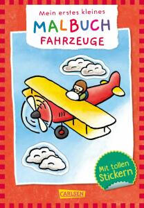 CARLSEN Mein erstes kleines Malbuch Fahrzeuge mit tollen Stickern