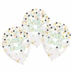 amscan Luftballons Hello Baby mit Konfetti Ø27cm 6...