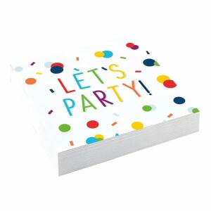 amscan Servietten Lets Party Confetti 25x25cm 20 Stück