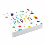 amscan Servietten Lets Party Confetti 25x25cm 20 Stück