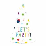 amscan Partyhüte Konfetti Lets Party 16cm 8 Stück