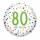 amscan Folienballon Happy Birthday 80 Konfetti rund