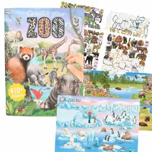 DEPESCHE Malbuch Create your ZOO mit Stickern