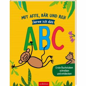 arsEdition Mitmachbuch Mit Affe, Bär und Reh lerne ich das ABC Erste Buchstaben