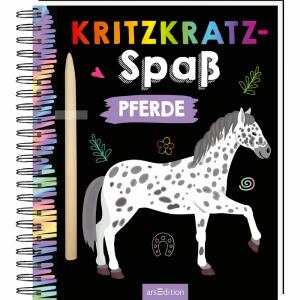 arsEdition Kratzbuch Kritzkratz-Spaß Pferde