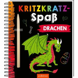 arsEdition Kratzbuch Kritzkratz-Spaß Drachen