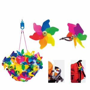Windmühle Regenbogen ohne Stab Ø11cm mit Kunststoffband