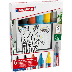Flipchartmarker Set Highlight + Shading 6-teilig