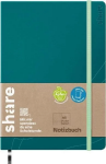 Notizbuch A5 punktkariert petrol