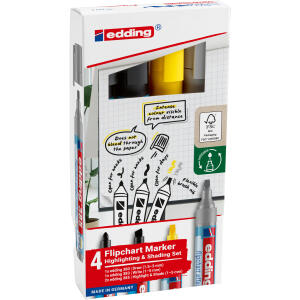 Flipchartmarker Set Highlight + Shading 4-teilig