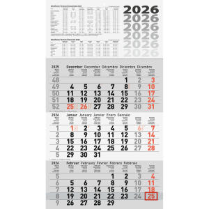 2026 Glocken Wandkalender 30x52cm 3M/1S